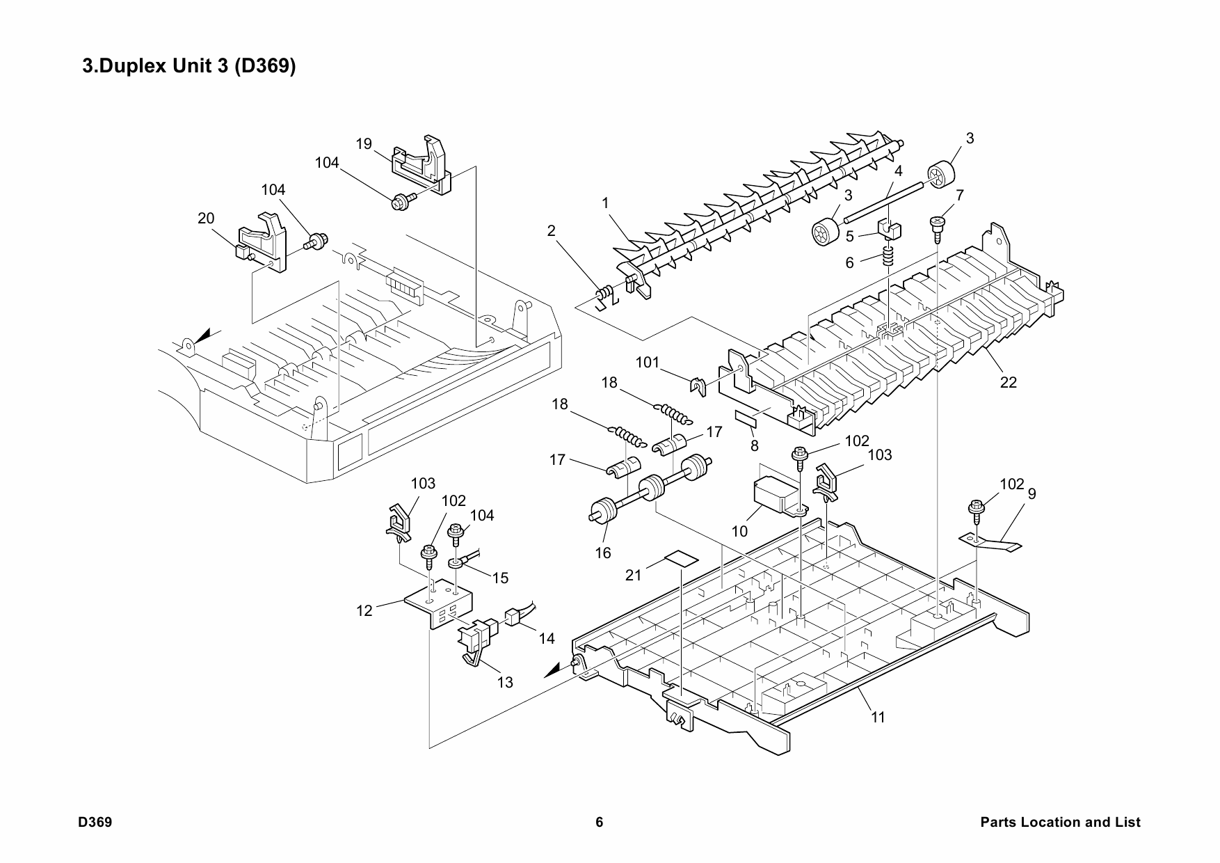 RICOH Options D369 DUPLEX-UNIT-AD3000 Parts Catalog PDF download-3